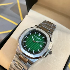 patek philippe silver with black dial